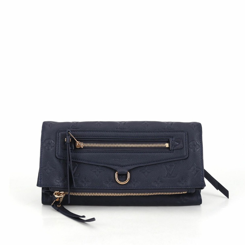 Louis Vuitton Bleu Infini Monogram Empreinte Leather Petillante Clutch - Picture 1 of 15